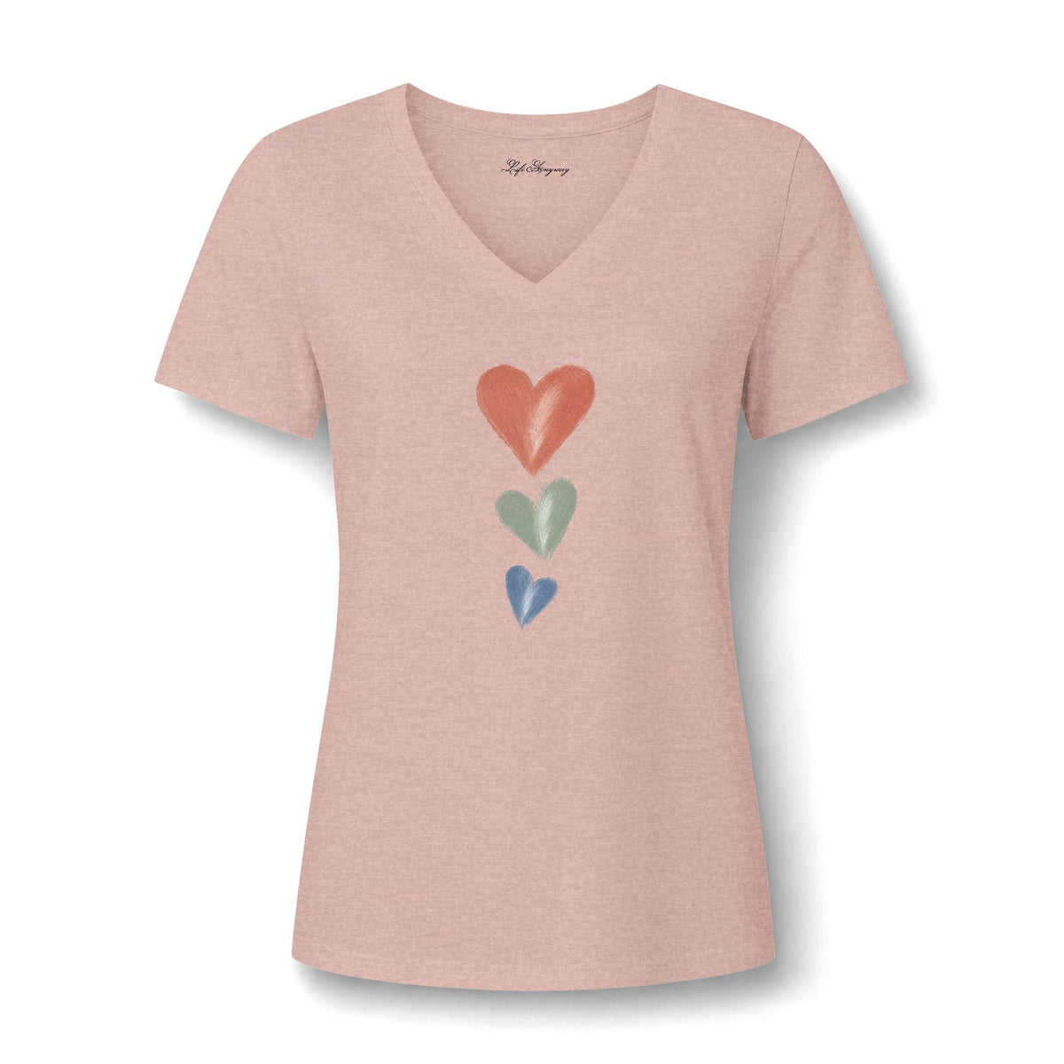 Three Hearts V-Neck Tee