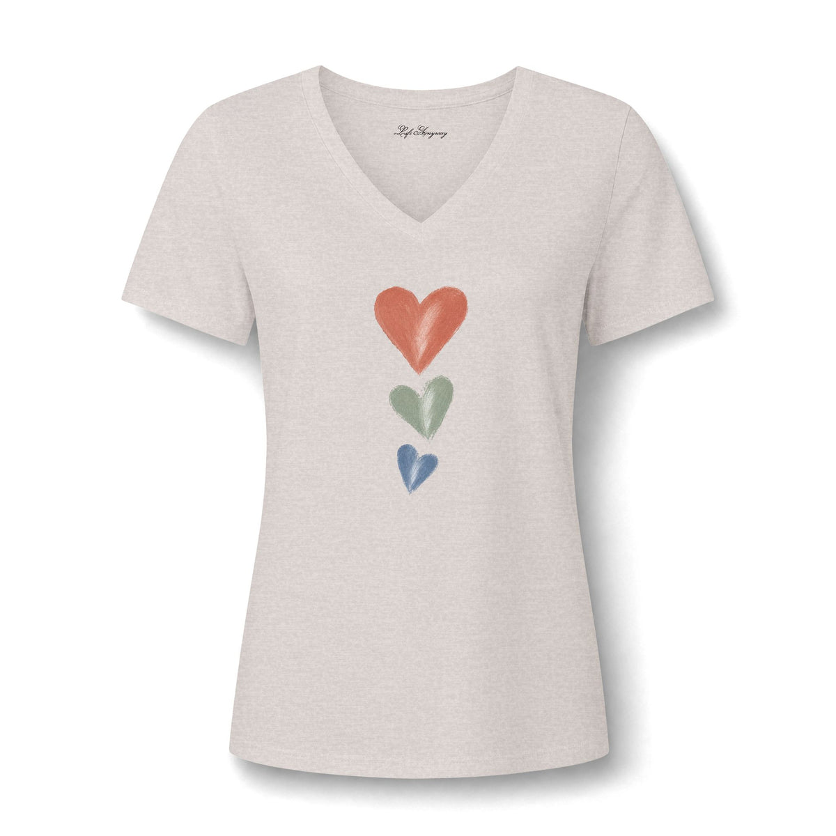 Three Hearts V-Neck Tee