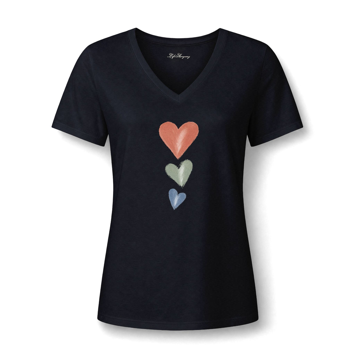 Three Hearts V-Neck Tee