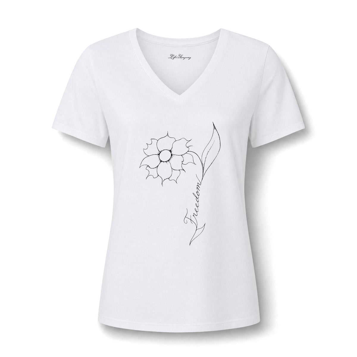 Freedom Flower V-Neck Tee