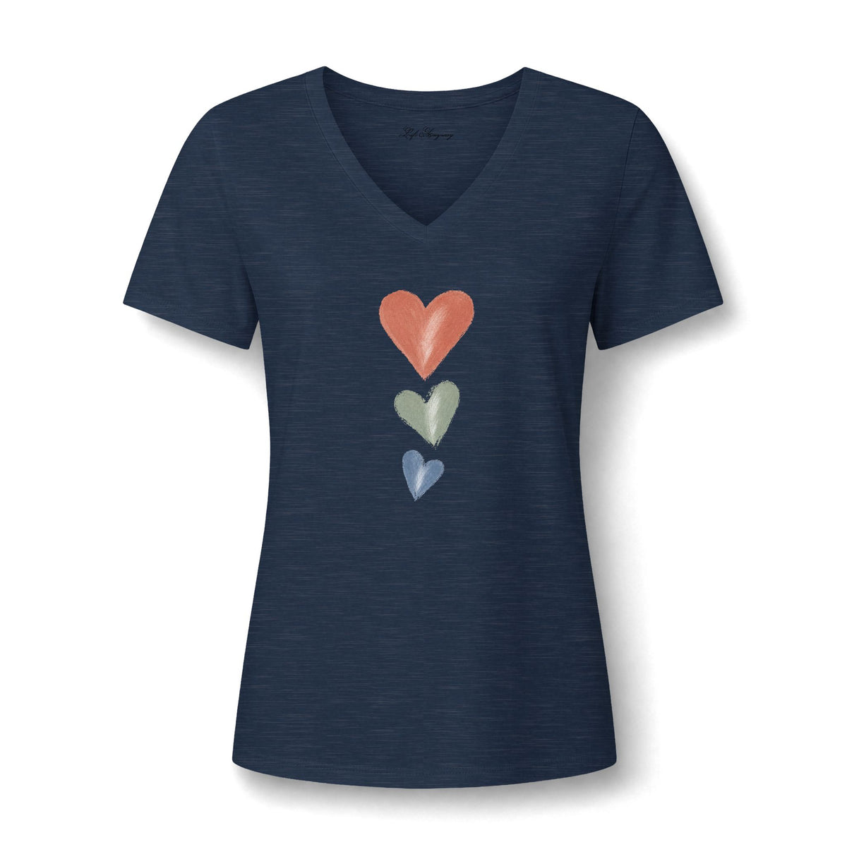 Three Hearts V-Neck Tee