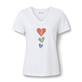 Three Hearts V-Neck Tee