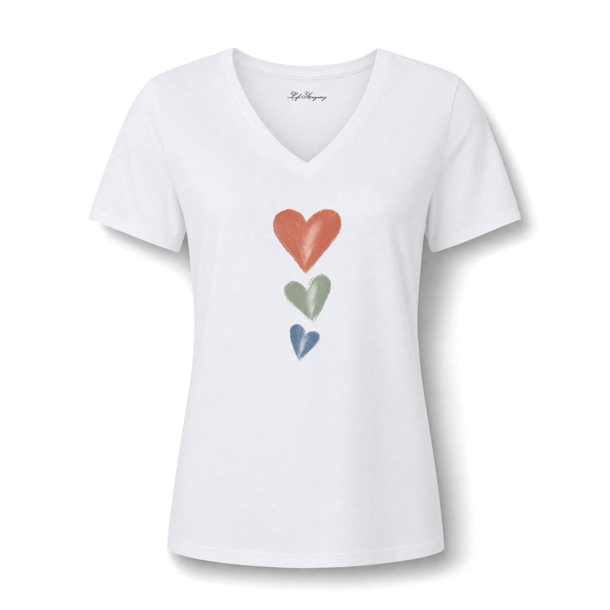 Three Hearts V-Neck Tee